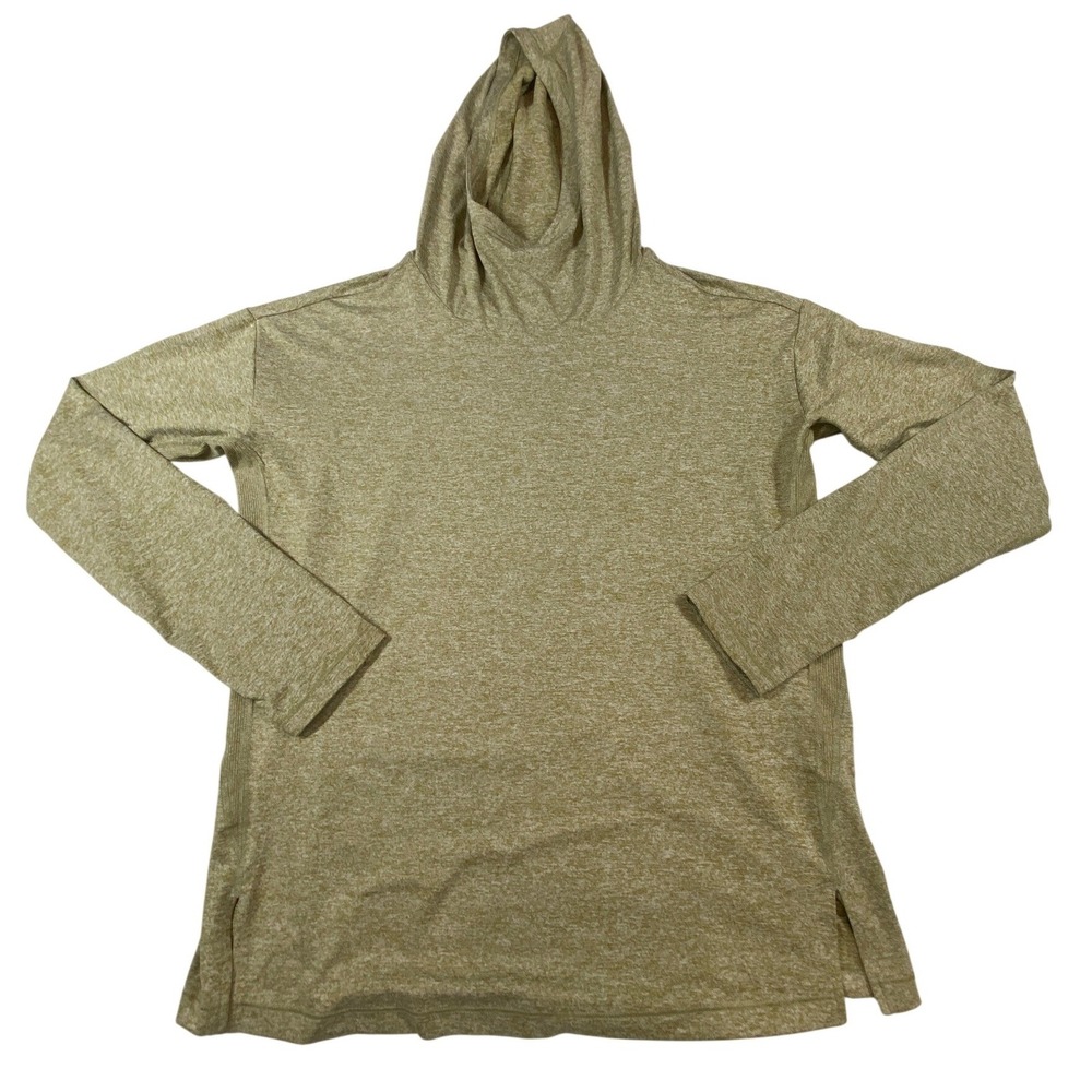 Athleta Uptempo II Hoodie Sweatshirt Mustard Yellow Heathered Women Small